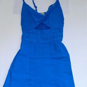 Blanco By Nature Cutout Dress Bright Blue Size S